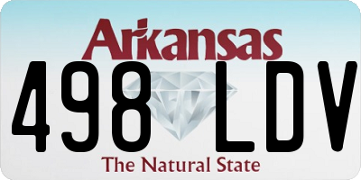 AR license plate 498LDV