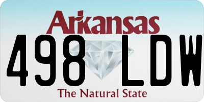 AR license plate 498LDW