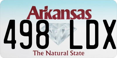AR license plate 498LDX