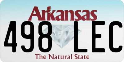 AR license plate 498LEC