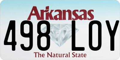 AR license plate 498LOY