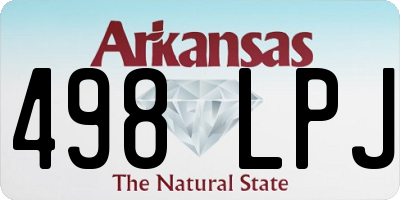 AR license plate 498LPJ