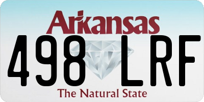 AR license plate 498LRF