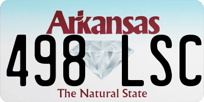 AR license plate 498LSC