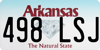 AR license plate 498LSJ