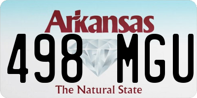 AR license plate 498MGU