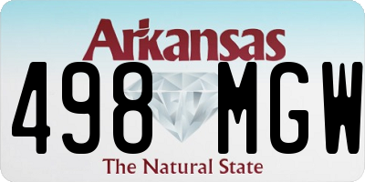 AR license plate 498MGW