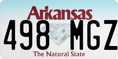 AR license plate 498MGZ