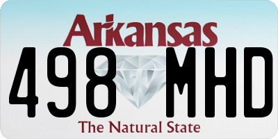 AR license plate 498MHD
