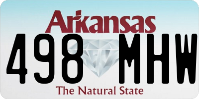 AR license plate 498MHW