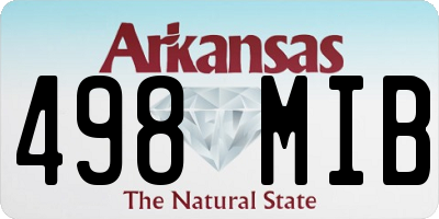 AR license plate 498MIB