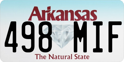 AR license plate 498MIF