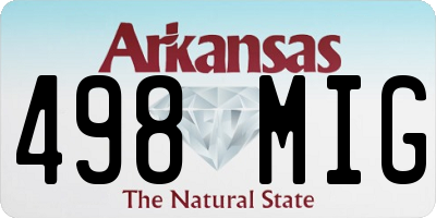 AR license plate 498MIG