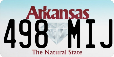 AR license plate 498MIJ
