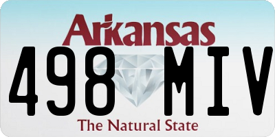 AR license plate 498MIV