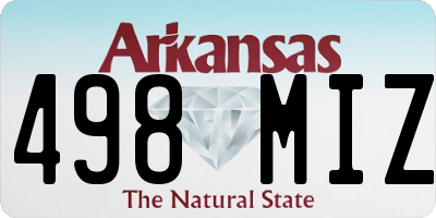 AR license plate 498MIZ