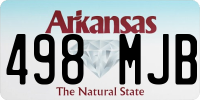 AR license plate 498MJB