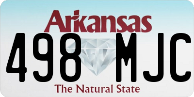 AR license plate 498MJC