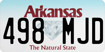 AR license plate 498MJD