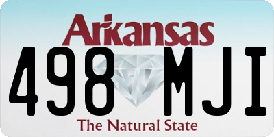 AR license plate 498MJI
