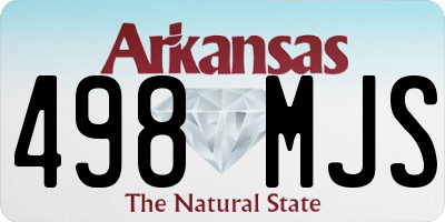 AR license plate 498MJS