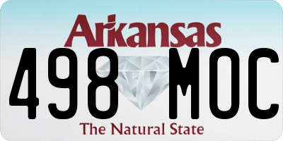 AR license plate 498MOC