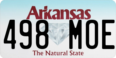AR license plate 498MOE