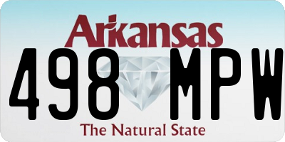 AR license plate 498MPW