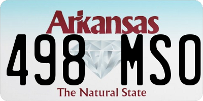 AR license plate 498MSO