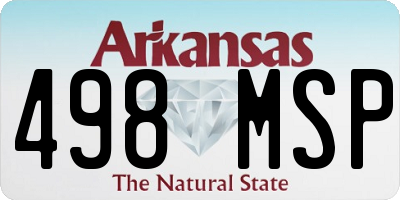 AR license plate 498MSP