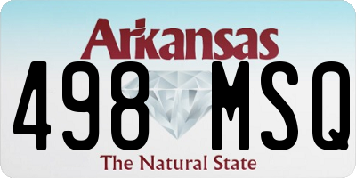 AR license plate 498MSQ
