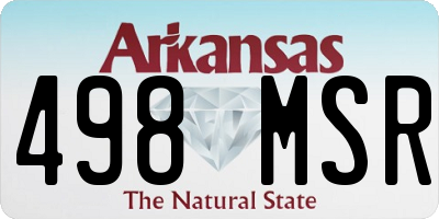 AR license plate 498MSR