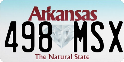 AR license plate 498MSX