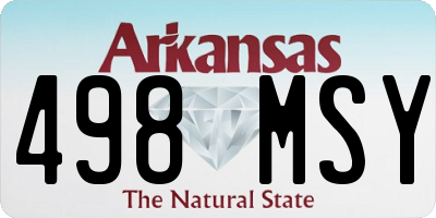 AR license plate 498MSY