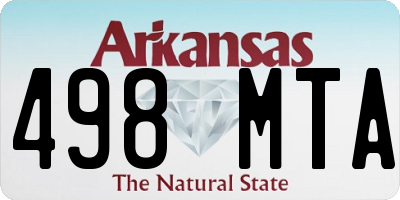 AR license plate 498MTA