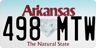 AR license plate 498MTW