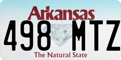 AR license plate 498MTZ