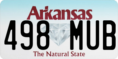 AR license plate 498MUB
