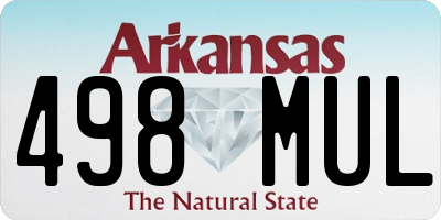 AR license plate 498MUL