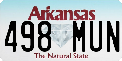 AR license plate 498MUN