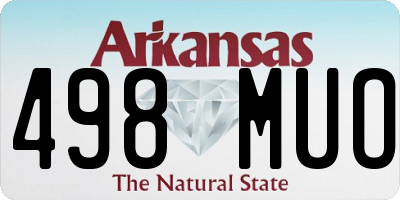 AR license plate 498MUO