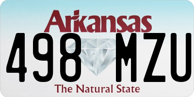 AR license plate 498MZU