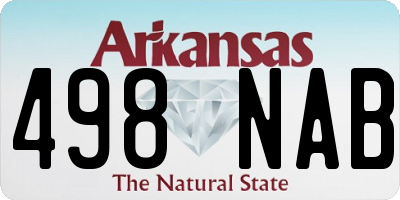 AR license plate 498NAB