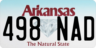 AR license plate 498NAD