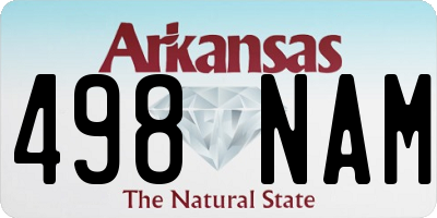 AR license plate 498NAM