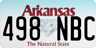 AR license plate 498NBC