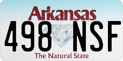 AR license plate 498NSF