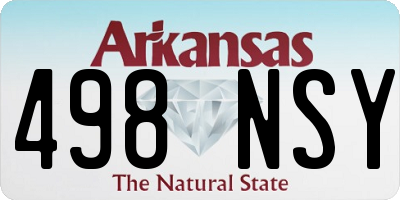 AR license plate 498NSY