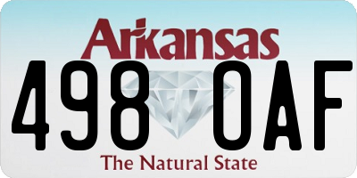 AR license plate 498OAF
