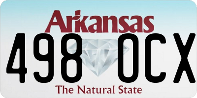 AR license plate 498OCX